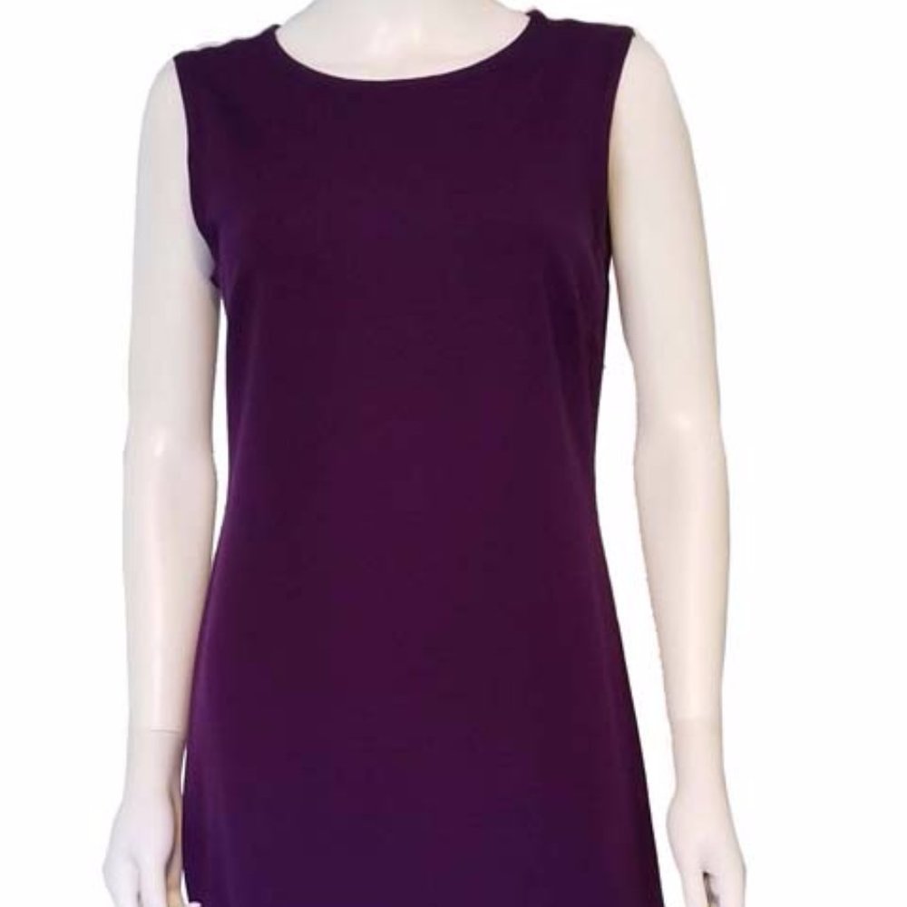 TAYLOR BRAND RUFFLE HEM SLEEVELESS DRESS - Picture 3 of 8